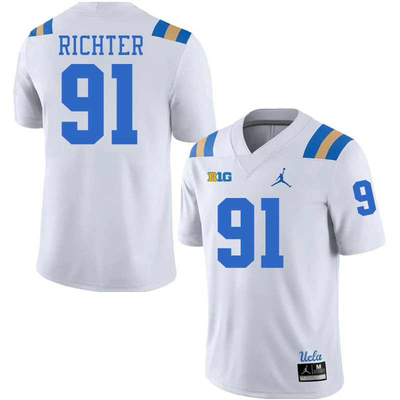 Men #91 Brody Richter UCLA Bruins College Football Jerseys Stitched-White